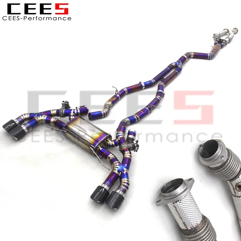 

cees Full Catback Exhaust with No Cat Downpipe for BMW X3M X4M F97 F98 3.0T 2019-2023 Racing Exhaust Muffler Valve System