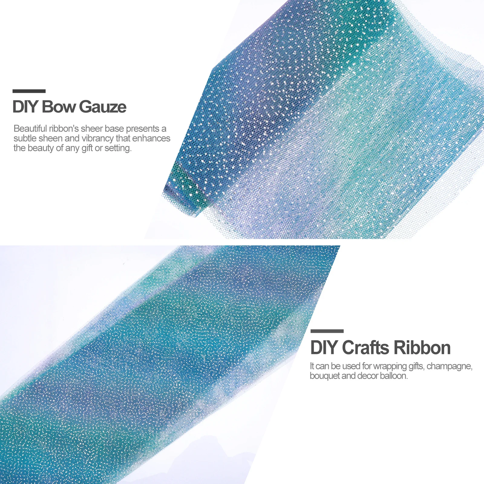 

1 Roll Bling Gauze Mesh Ribbon Roll For Diy Crafts Hairband Ribbons Diy Bowknot Ribbon Packing Gift Wrap Decor
