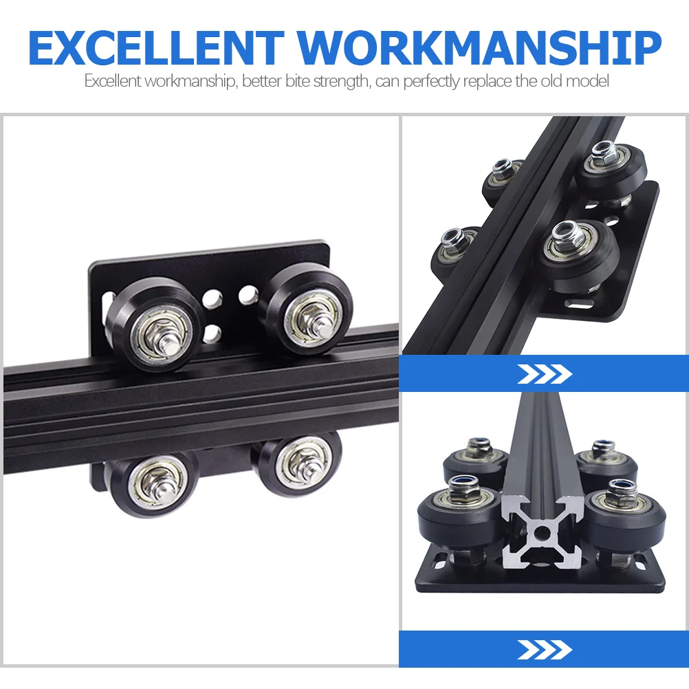 Painel de pórtico padrão europeu, placa de roda de impressora 3d para polia de perfil de alumínio, tamanho 2020, peças de metal v, acessórios
