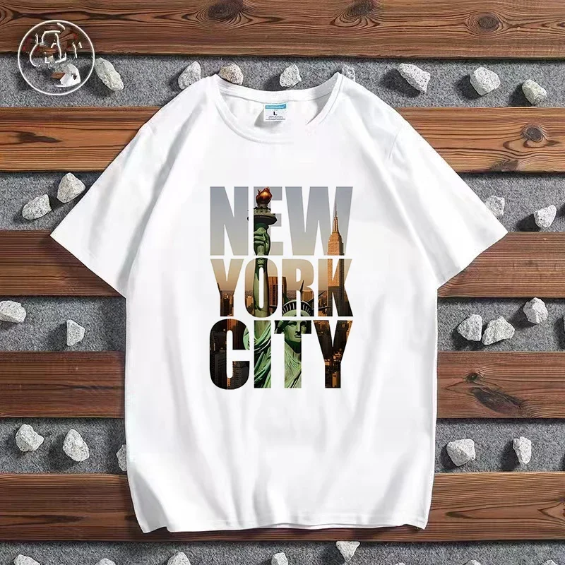 Fashion City Printed T-shirt Paris London New York Tokyo Graphic T Shirts Both men and women Y2k Slight New in Tops and T-shirts