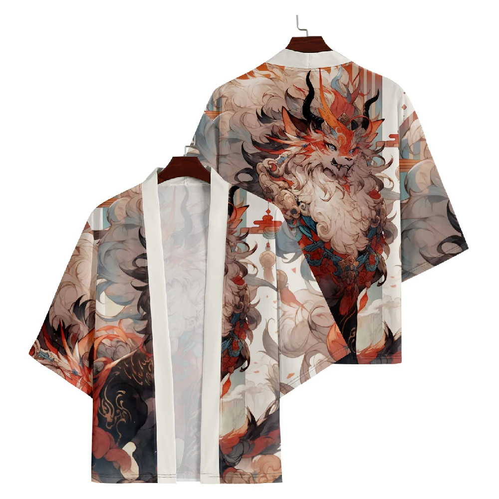 New Design Anime Print Japanese Traditional Kimono Men Women Cardigan Yukata Shirts Cosplay Haori Oversized Streetwear 6XL 5XL