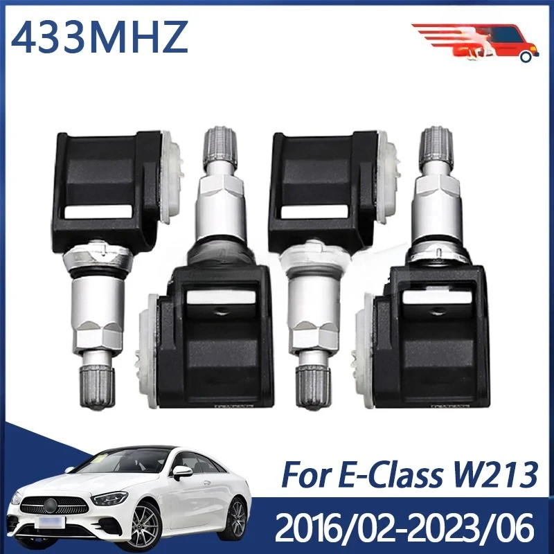 

4PCS For Mercedes-Benz E-Class W213 2016-2023 TPMS Sensor Tire Pressure Monitoring Sensor A0009052102 433MHZ