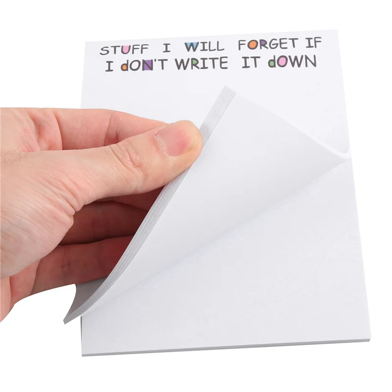 4X Sticky Note ตลก, To Do List Notepad เครื่องเขียนตลก, อุปกรณ์สํานักงาน, ป้ายโน้ตบุ๊ค, โต๊ะ Sticky Note 50 หน้า, A