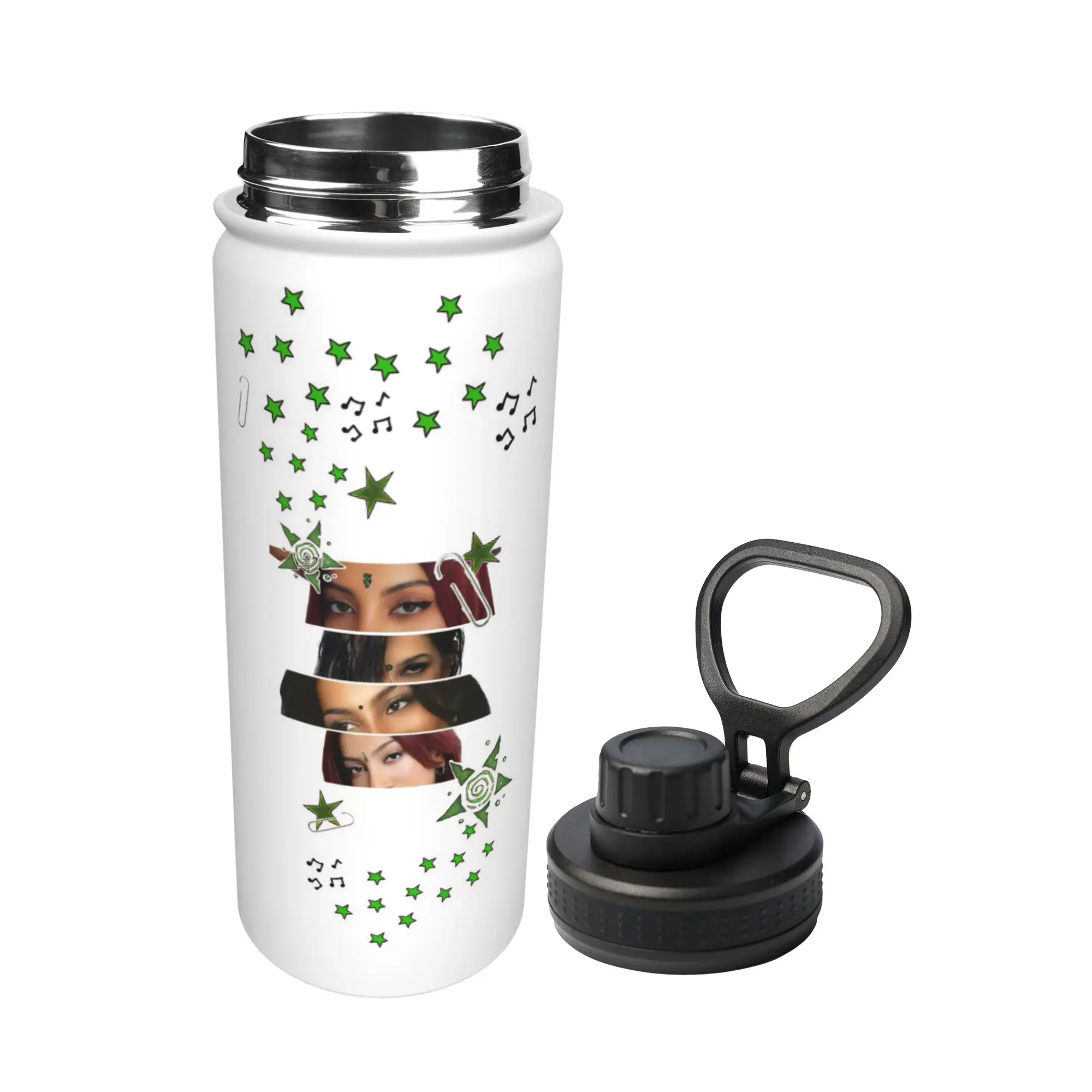 Katseyes Kpop Girl Group 18OZ Sports Insulated Kettle  Thermal Cup Vacuum Flask Outdoor Mugs 18OZ