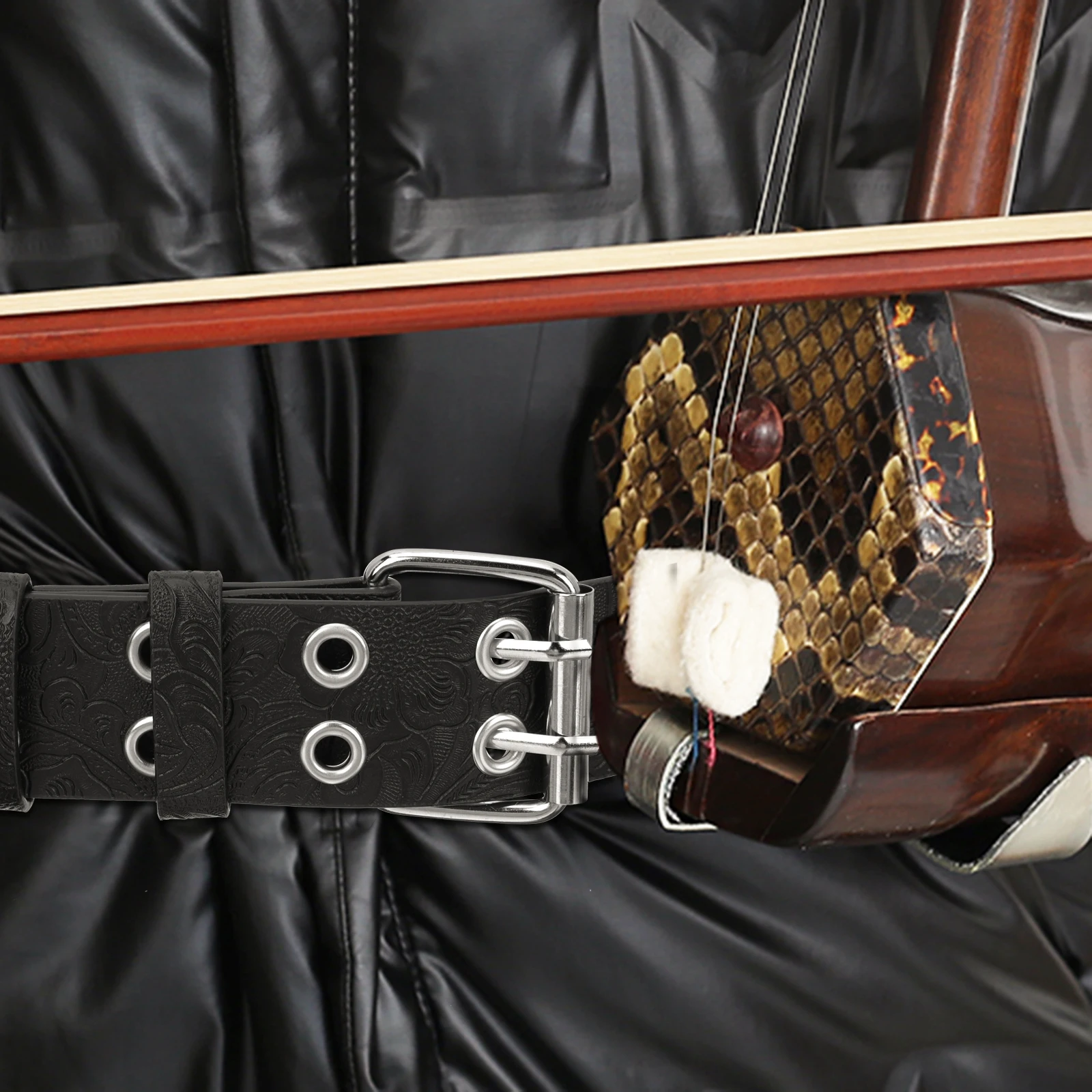 

Erhu Waist Support Set Portable Holder Bracket Pu Holders Musical Instrument Tool Belt