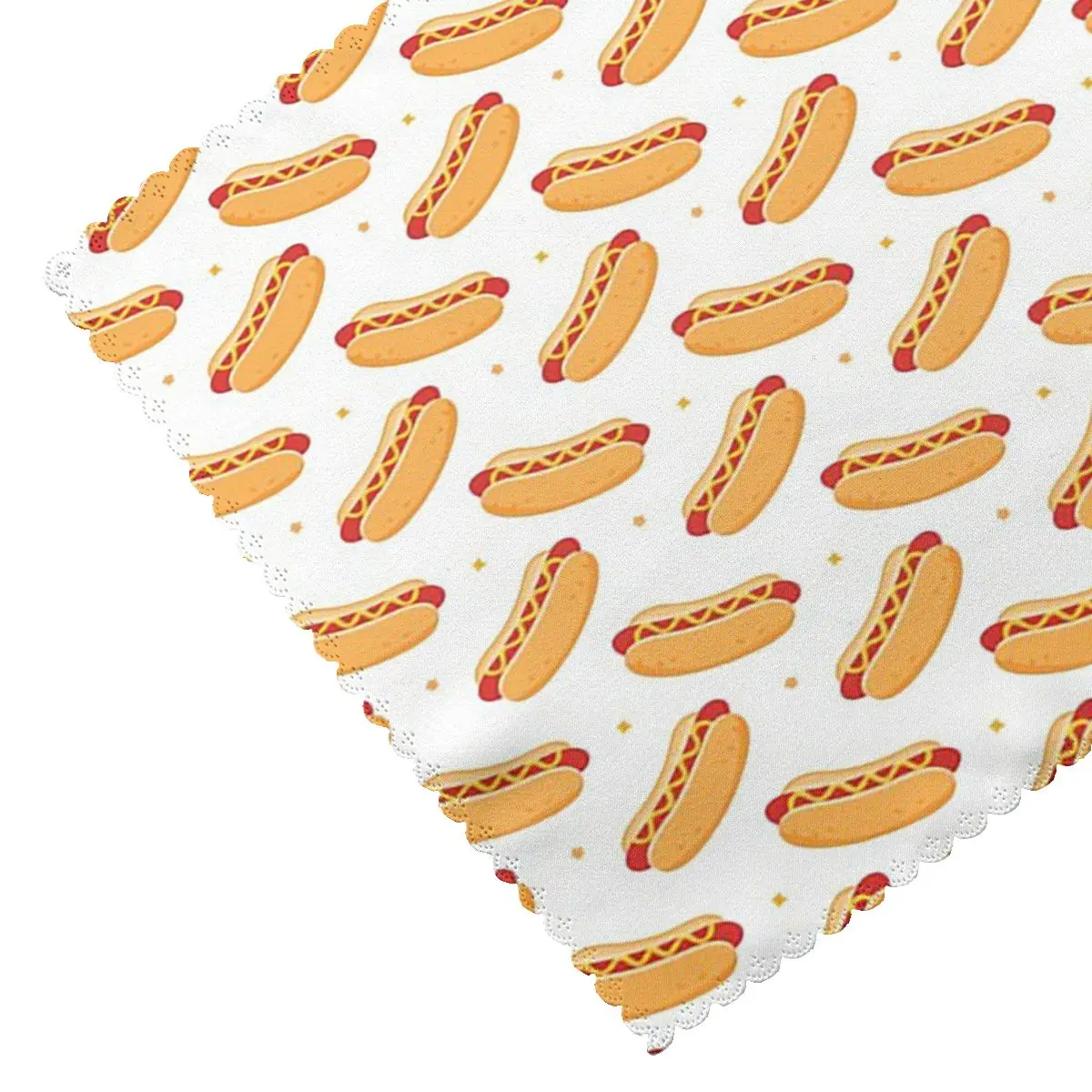 Hot Dog Food Delicious Pattern Placemat Non-Slip Plate Mat for Dining Table Bowl Coaster Super Absorbent Mats