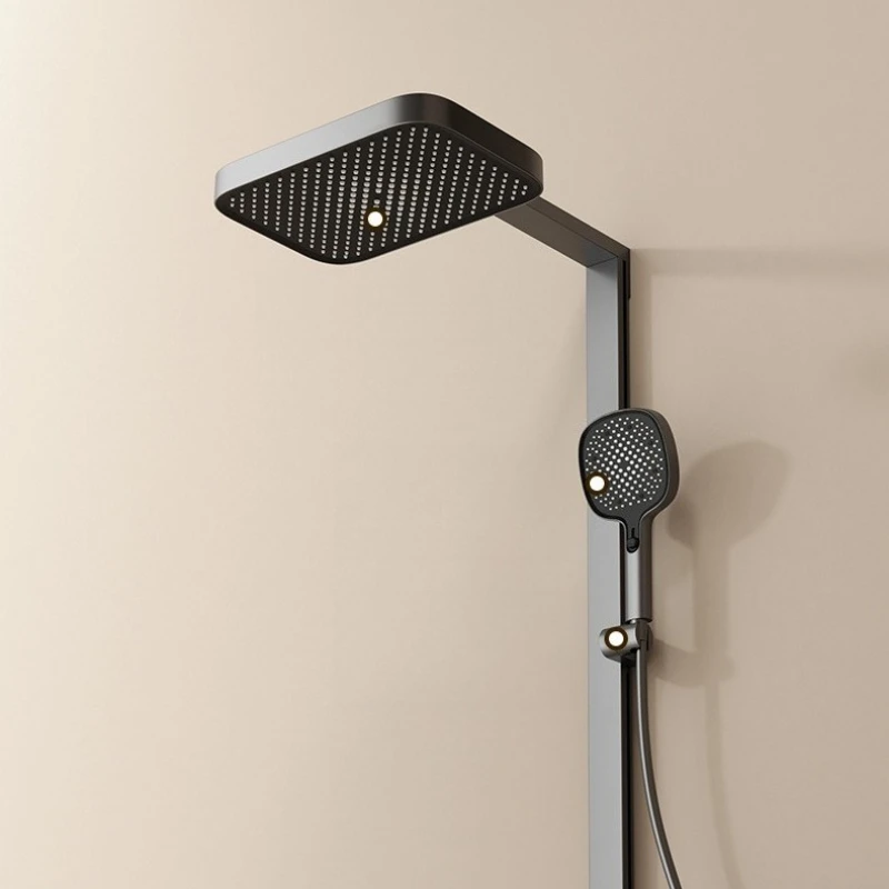 

Ultra-thin wall-mounted hot and cold giant screen shower shower, a set of minimalist light luxury