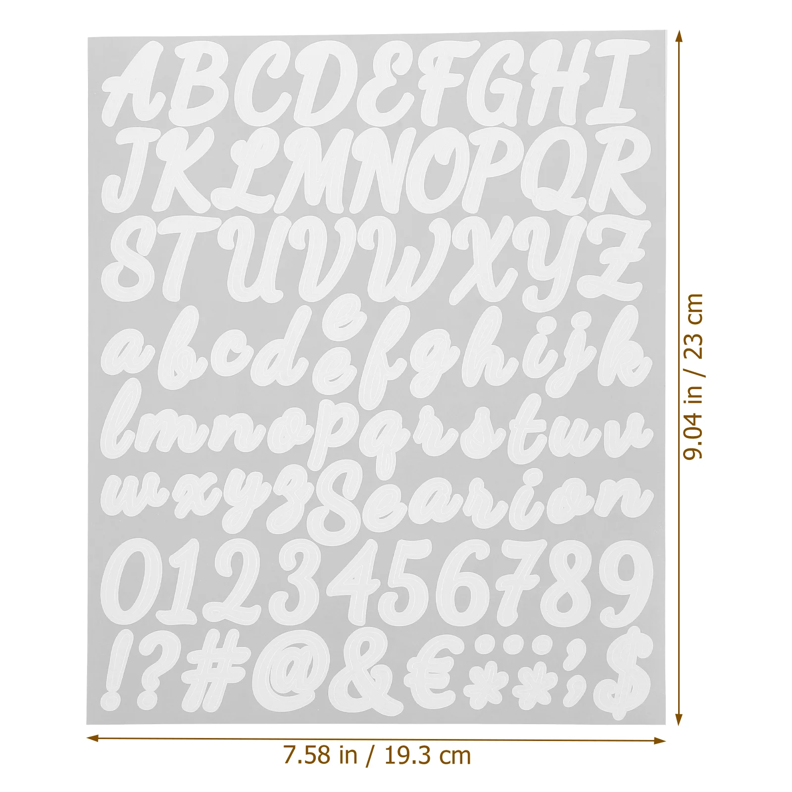 10 Sheets Scrapbook Digital Stickers Journal Pvc Self-adhesive Alphabet Number Letters for Poster Board