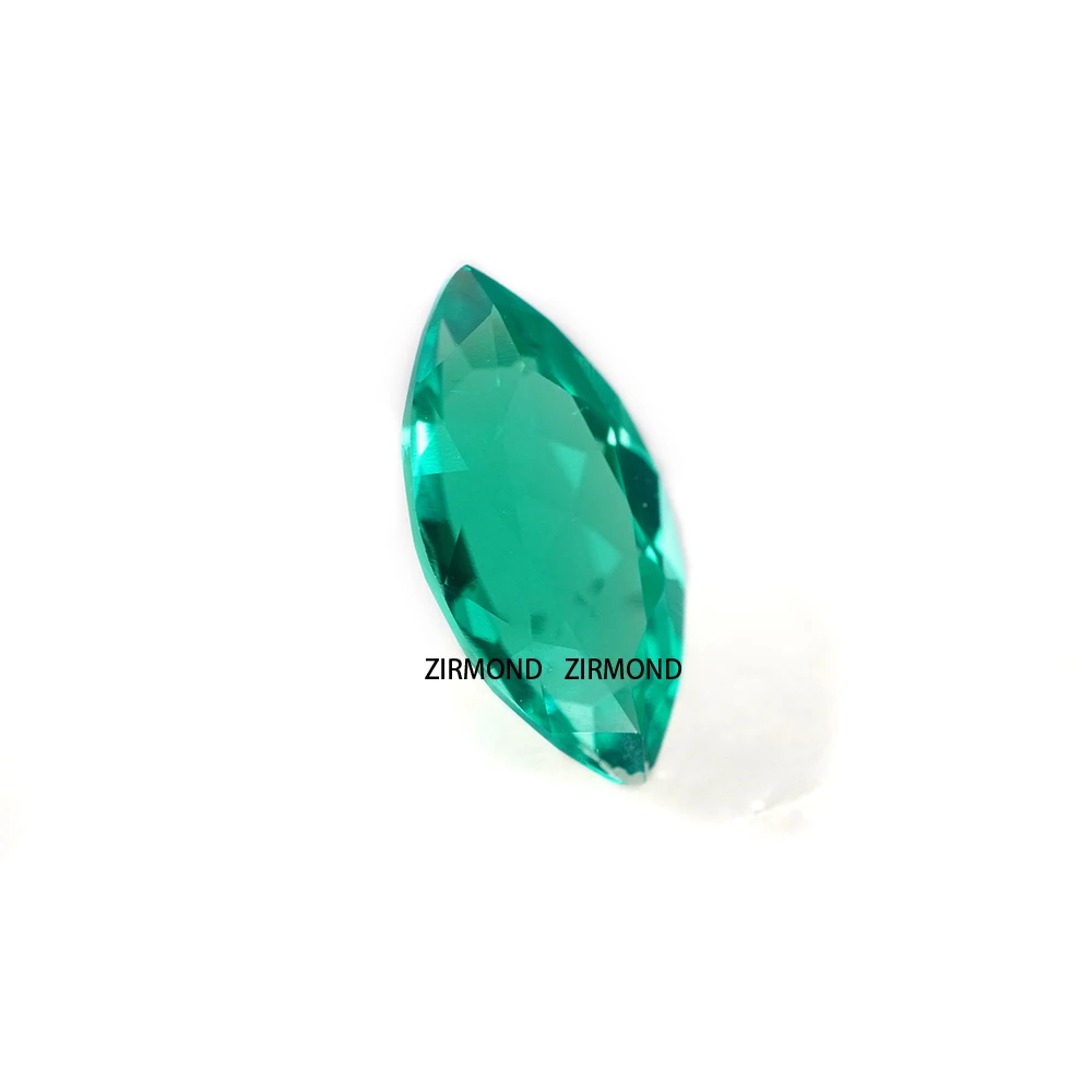 

Super Pure Colombian Green Emerald Stone Lab Grown Gems Marquise Cut Rough Gemstone with AGL Certificate