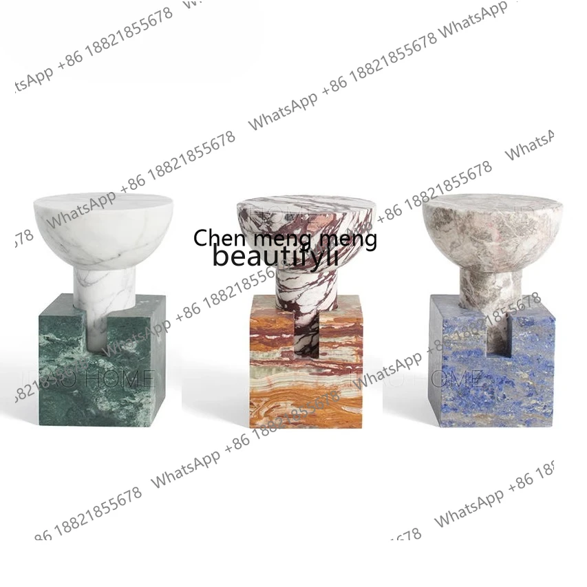 

E153 Creative Design Art Sculpture Marble Booth Coffee Table Leisure Coffee Side Table Simple and Modern
