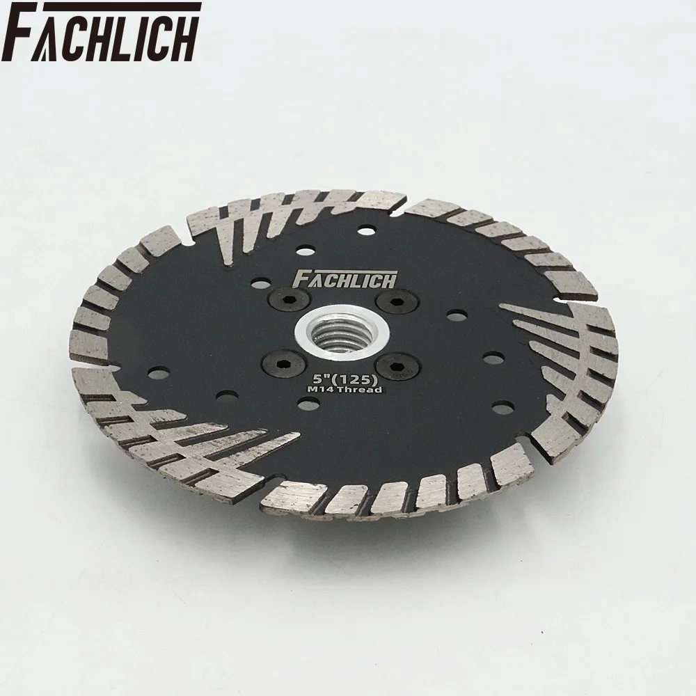 FACHLICH 1pc 4"/4.5"/5"/7"/9" Diamond Saw Blade with Protection Teeth Cutting Disc Granite Marble Stone Dia105/115/125/180/230mm