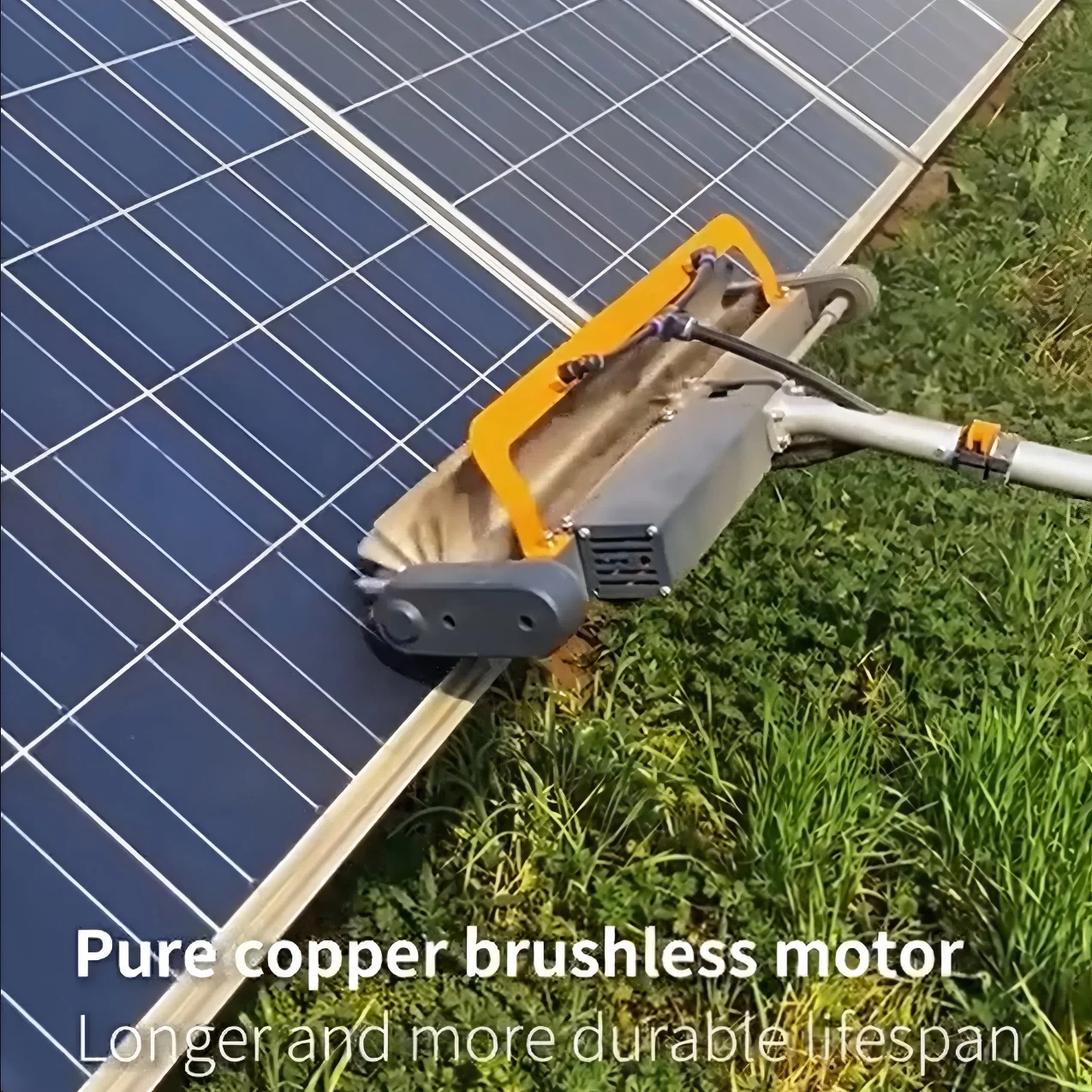 Teamants EB-02 2025 Hotselling Dry&Water Wash Roller Solar Clean Brush CE Certified With Telescopic Pole 3.5m To 10m