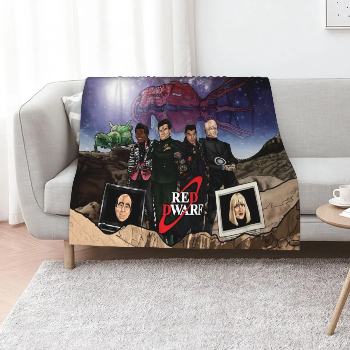 Red Dwarf Throw Blanket warm for winter Soft Plaid warm winter Luxury Throw Moving Furrys Blankets