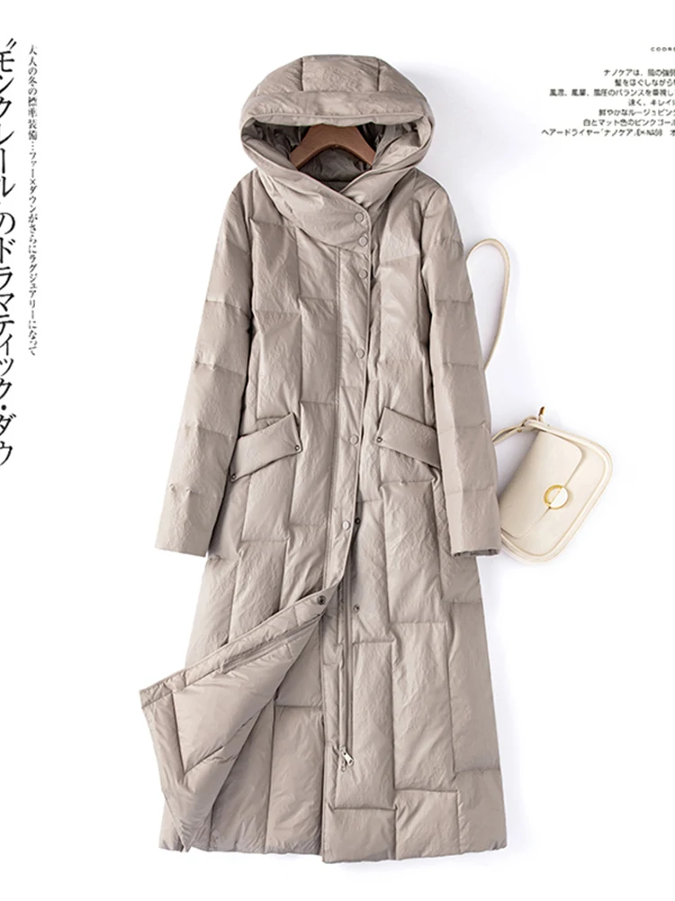 冬の新作 本革シープスキンコート レディース ミドル丈 ルーズフィット フード付き 耐久性のあるジッパー開閉 通勤用