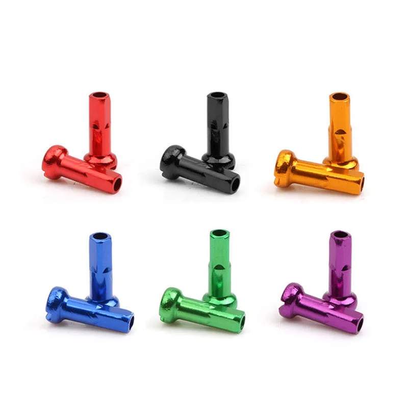 

Risk 10pcs MTB Bicycle Spoke Nipples Road Bike High Strength Aluminum Alloy Nipple 14G 2.0 14mm 2mm Spoke Cap Accessories Parts