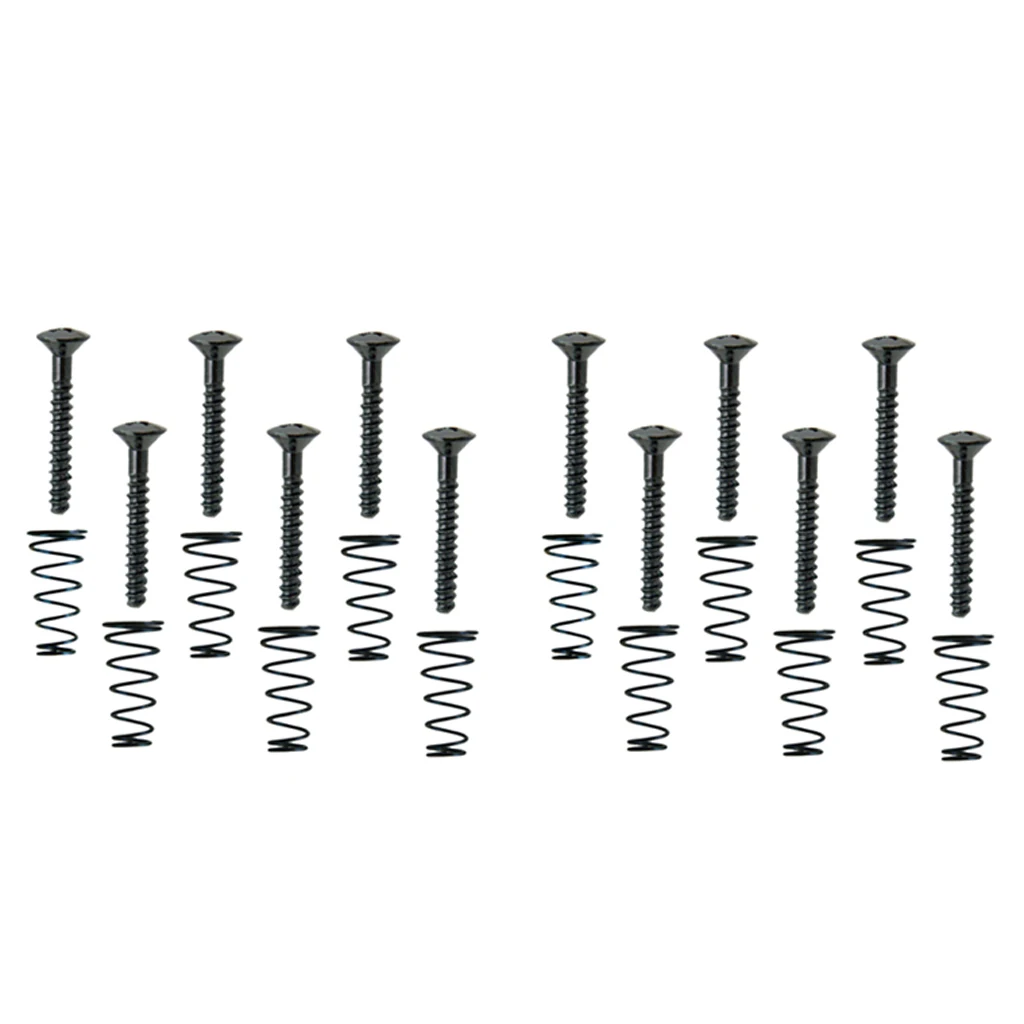 Single Coil Pickup Mounting Screws and Springs Set for Electric Guitar SSS Pickup Height Adjusting Hardware Accessory