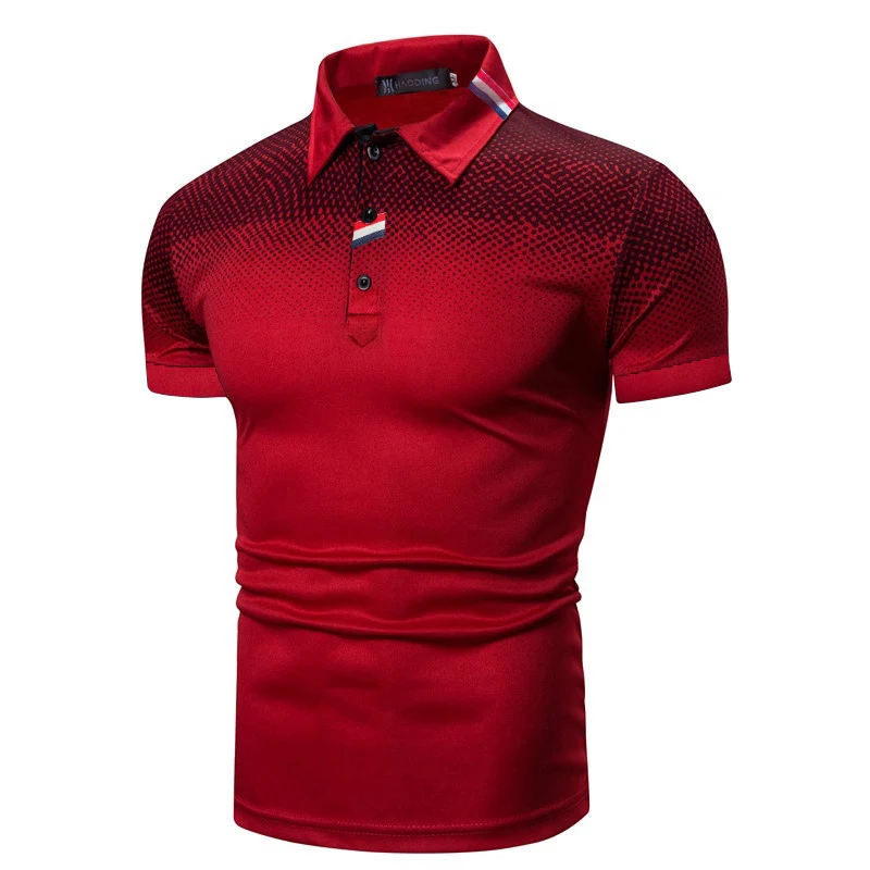 Summer Men Casual Short Sleeve Lapel Polo Shirt .