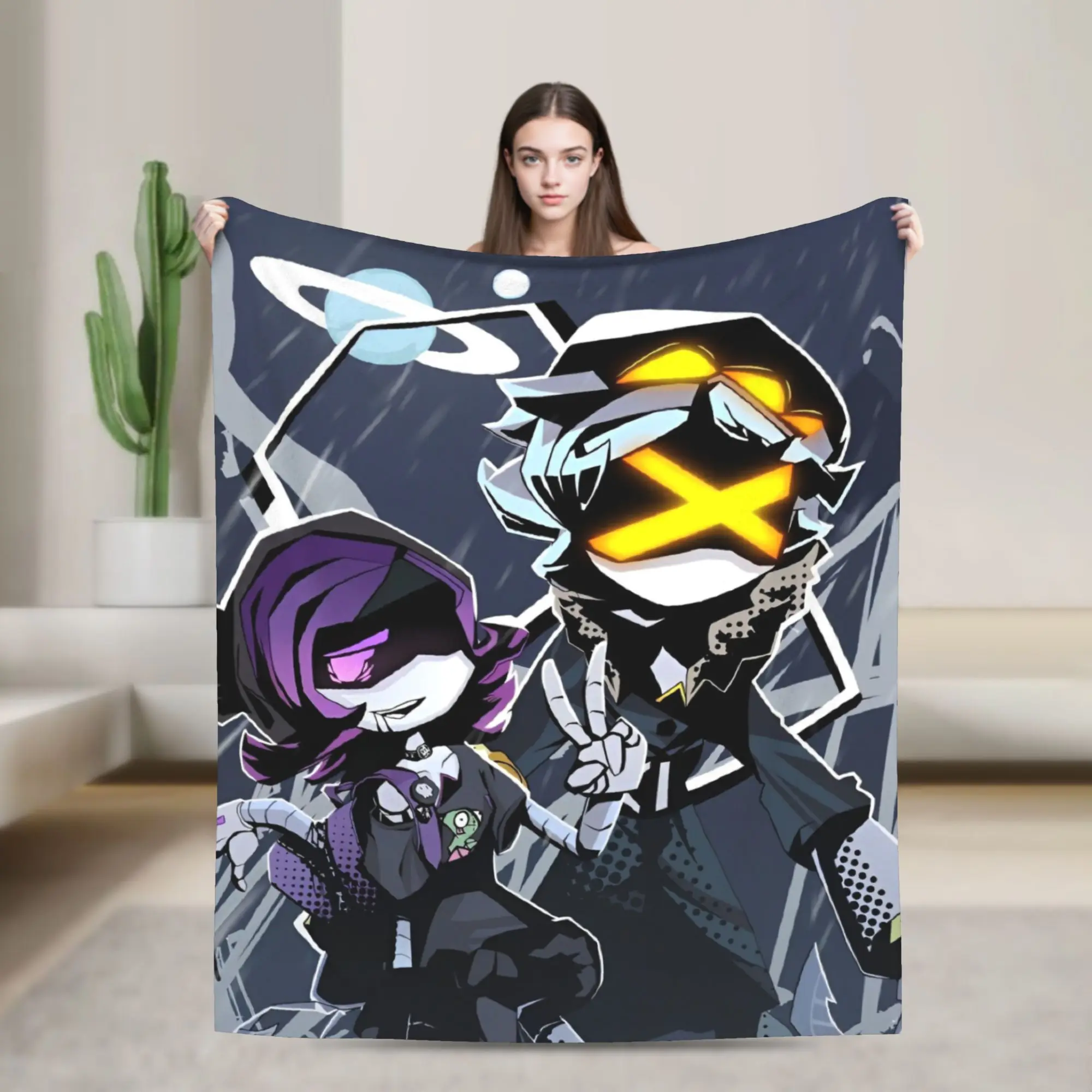 Murders Drones Plush Blankets Romance Comedy  Customized Throw Blanket for Bed Sofa Couch 125*100cm Bedspreads,