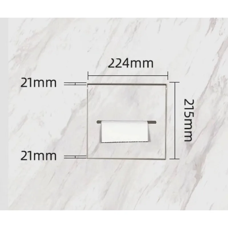for 304 Stainless Steel Hidden Tissue Box Toilet Brush Niche Recessed Wall Storage Tile In Design