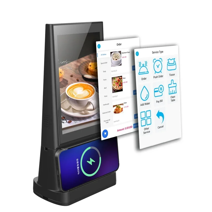 테이블 탑 주문 음식 호출 웨이터 시스템, 디지털 메뉴 디스플레이, 호텔 레스토랑 케이터링 용품, 상업 서비스 장비