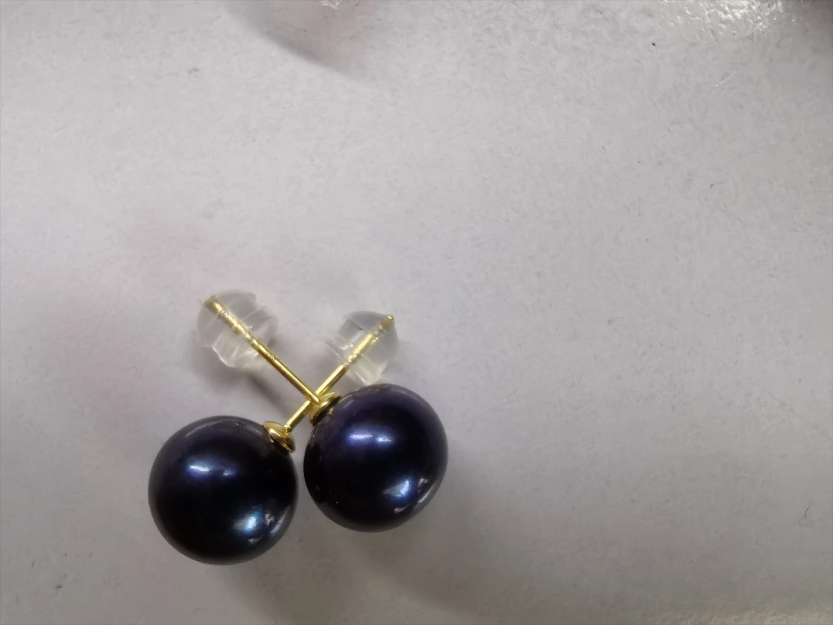 

Natural Pearl Earrings AAAA 9-10mm10-11mm Round Tahiti Black Pearl Earrings 925s {Physical Photo}