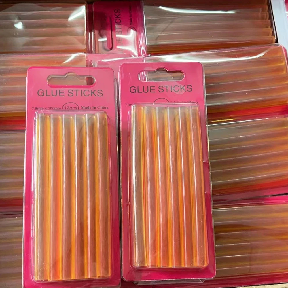 

12 PCS/PACK 0.78*1cm hair extension special small hot melt glue rod for making hair bundles and hair extension tool accessories