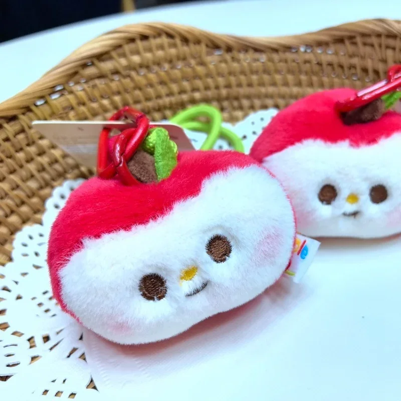 

Soft Food Plush Kid Student Gift 10cm Full Of Vitality Apple Plush Pendant Kawaii Happy Apple Plush Keychain Bagpack Keychain