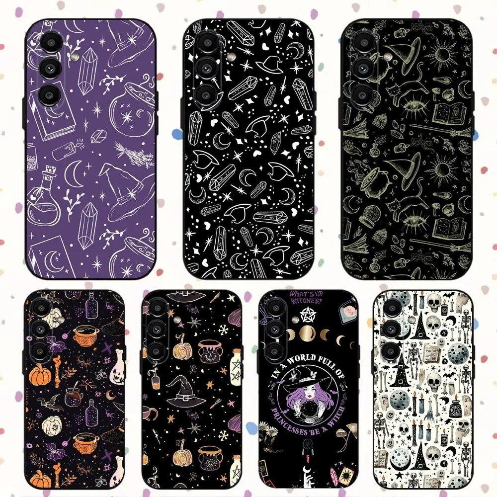 Witch Lunar Magic Phone Case For Samsung S24,S21,S22,S23,S30,Ultra,S20,Plus,Fe,Lite,Note,10,9,5G Black Soft Cover