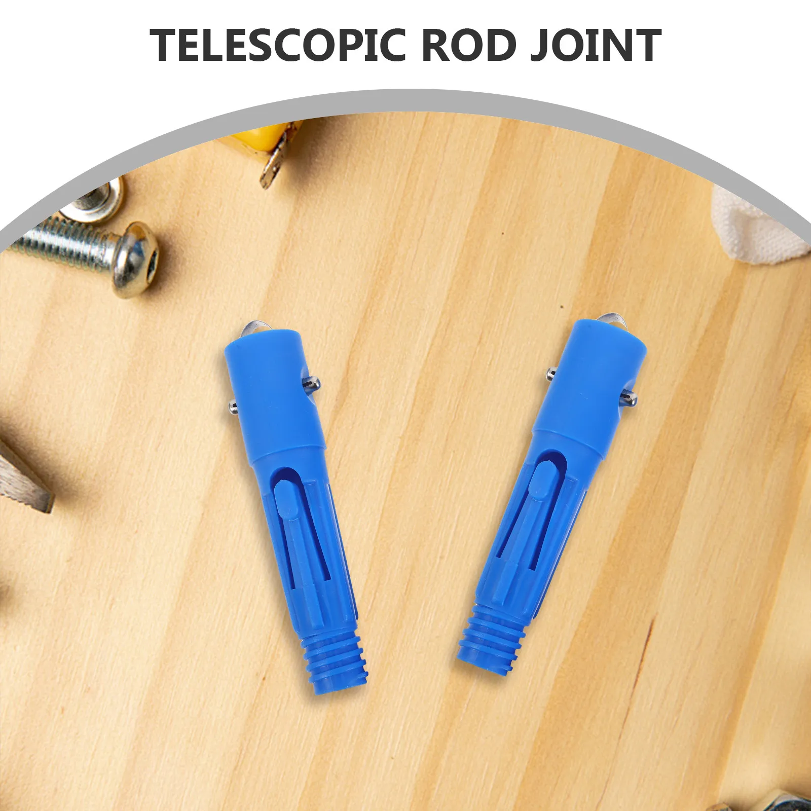 2Pcs Threaded Pole End Mop Handle Replacement Adapter Extension Pole Connector for 22Mm Broom Curtain Rod Cleaning Household