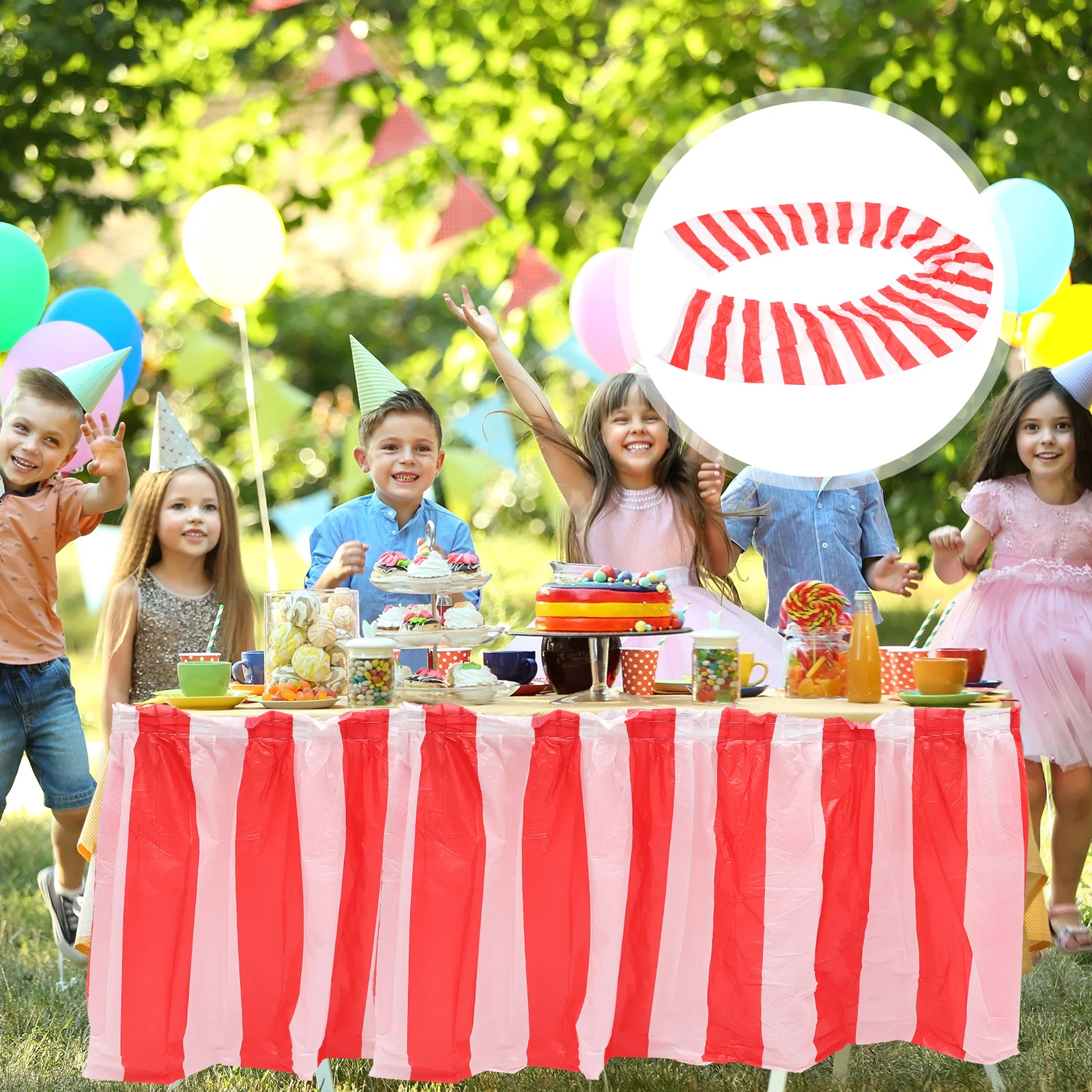 

1pc Wedding Birthday Halloween Table Skirt Cloth PVC Hawaiian Christmas Party Decor Baby Shower Supplies Table Cover