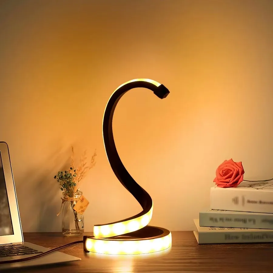 A simple modern desk lamp, three-tone light USB power supply, suitable for bedroom study living room office