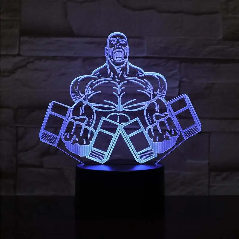 운동 스포츠 3D LED 야간 조명, USB 아크릴 야간 램프, 7/16 색상, 다양한 색상 그라데이션, 분위기 조명, 장식 선물