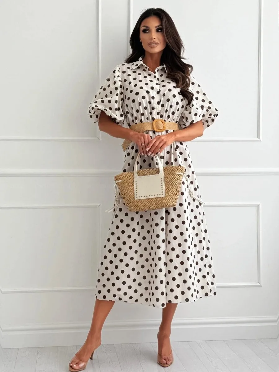 Fashionable Comfortable New Arrival Trendy Women's Shirt Dress No Belt Included Elegant Polyester Fiber Spring Summer Autumn