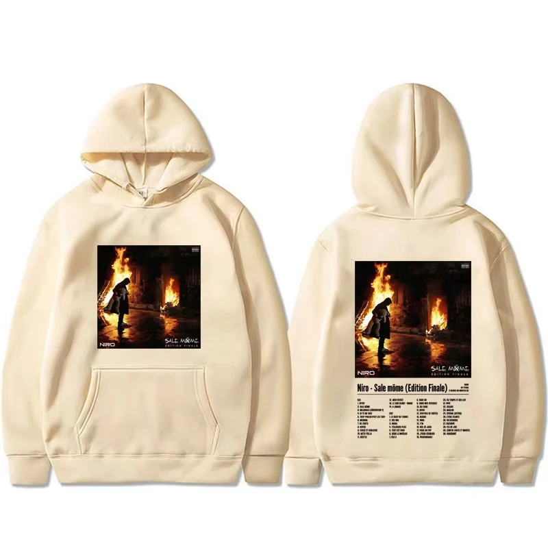 

Rapper Niro Sale Môme Album Hoodie Unisex Fashion Hip Hop Rock Streetwear Men Women Vintage Casual Oversized Pullover Hoodies