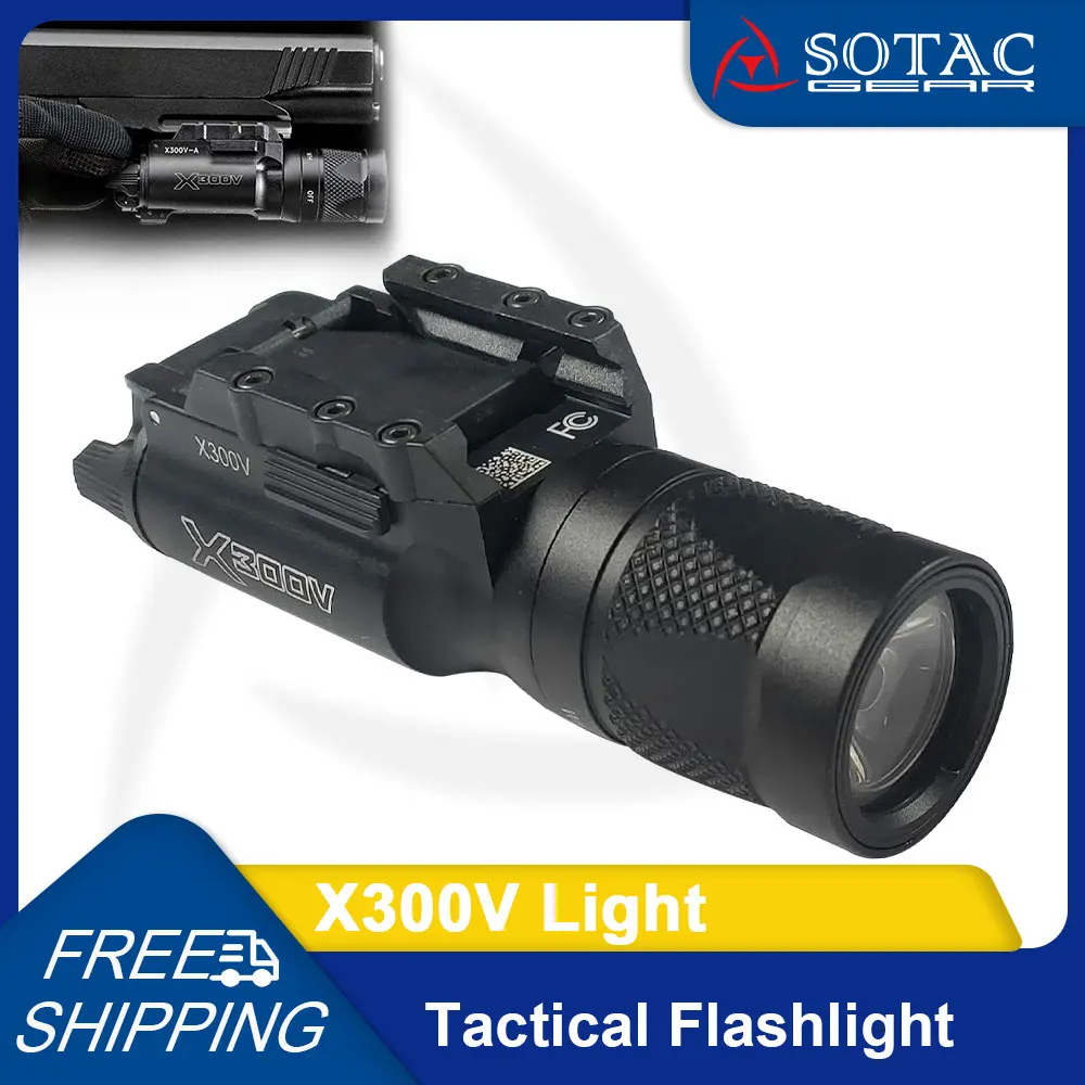 

SOTAC Tactical Gear X300 X300V Flashlight Strobe Scout Light LED Dual Output Aluminum CNC