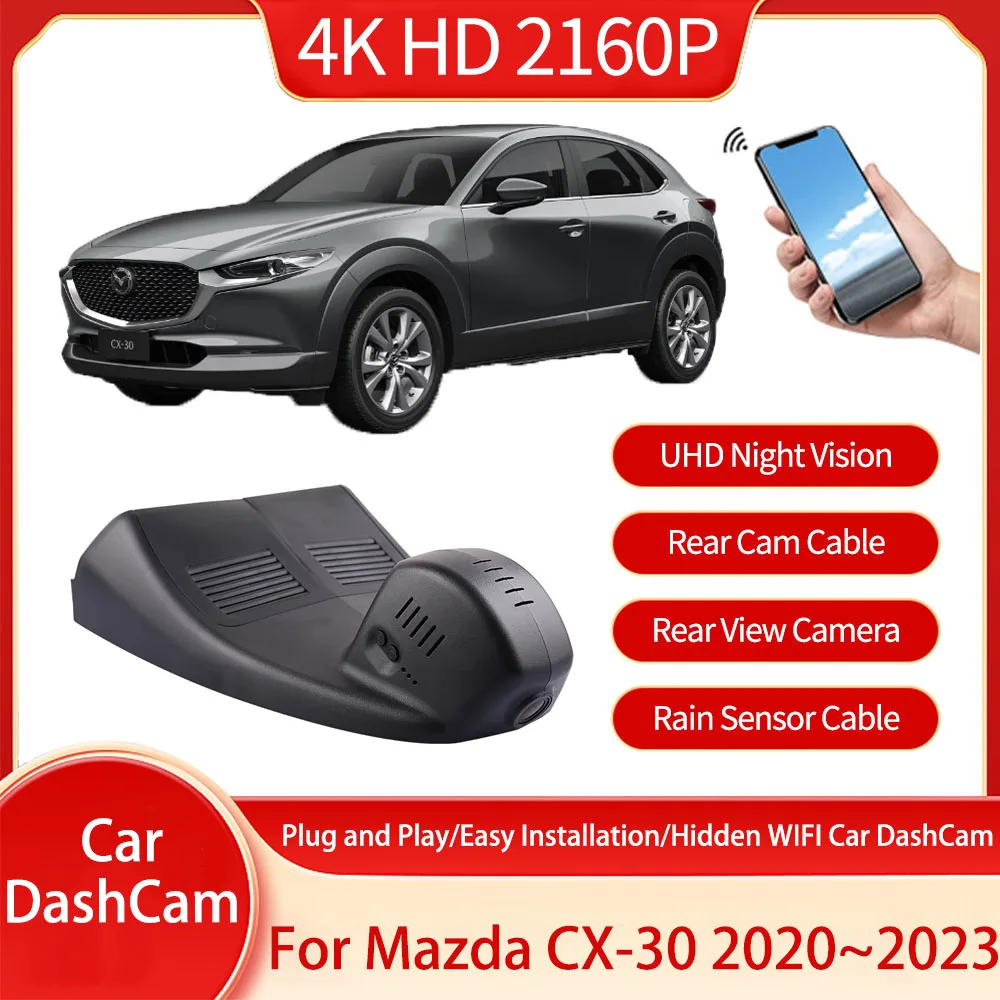 For Mazda CX-30 CX30 CX 30 2020 2021 2022 2023 Dash Cam New Loop Video Memory Card HD Wide Angle Night Vision Camera Accessories