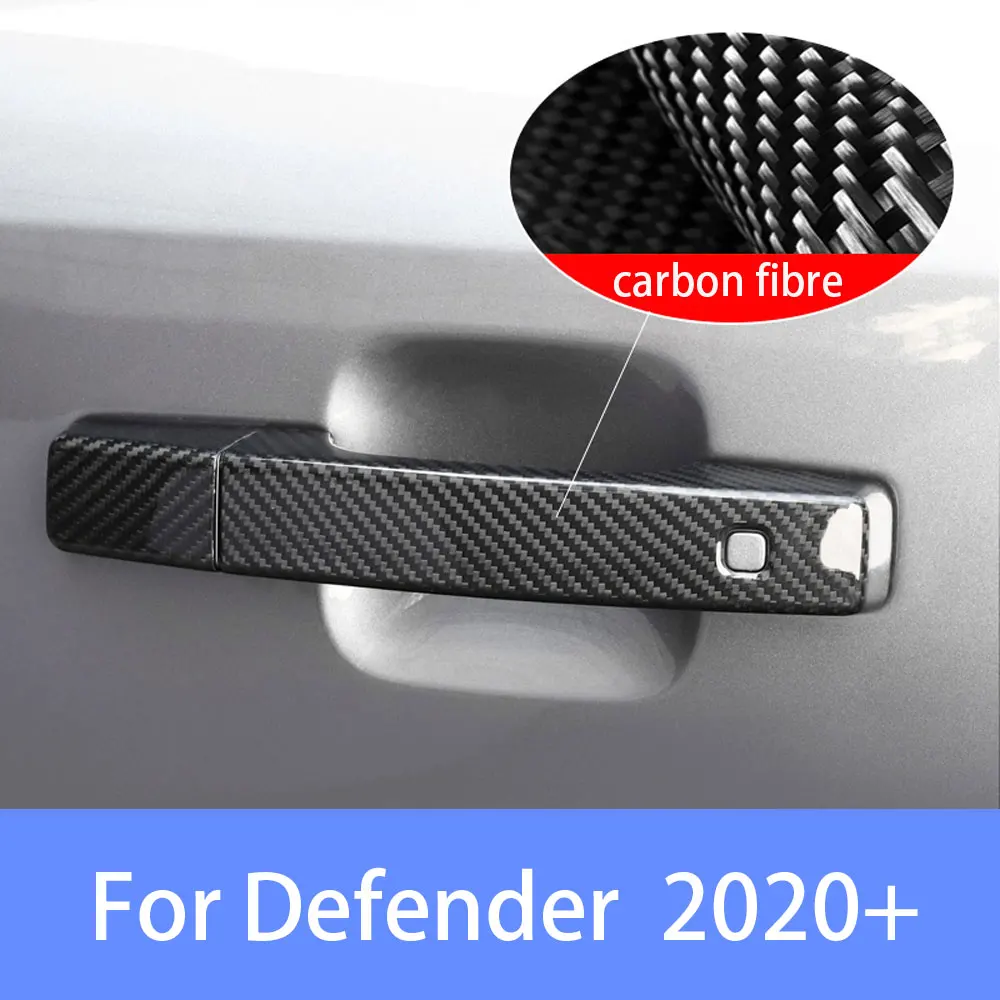 For Land Rover New Defender exterior handle, door bowl, door handle protection sticker, genuine carbon fiber 20-25 models