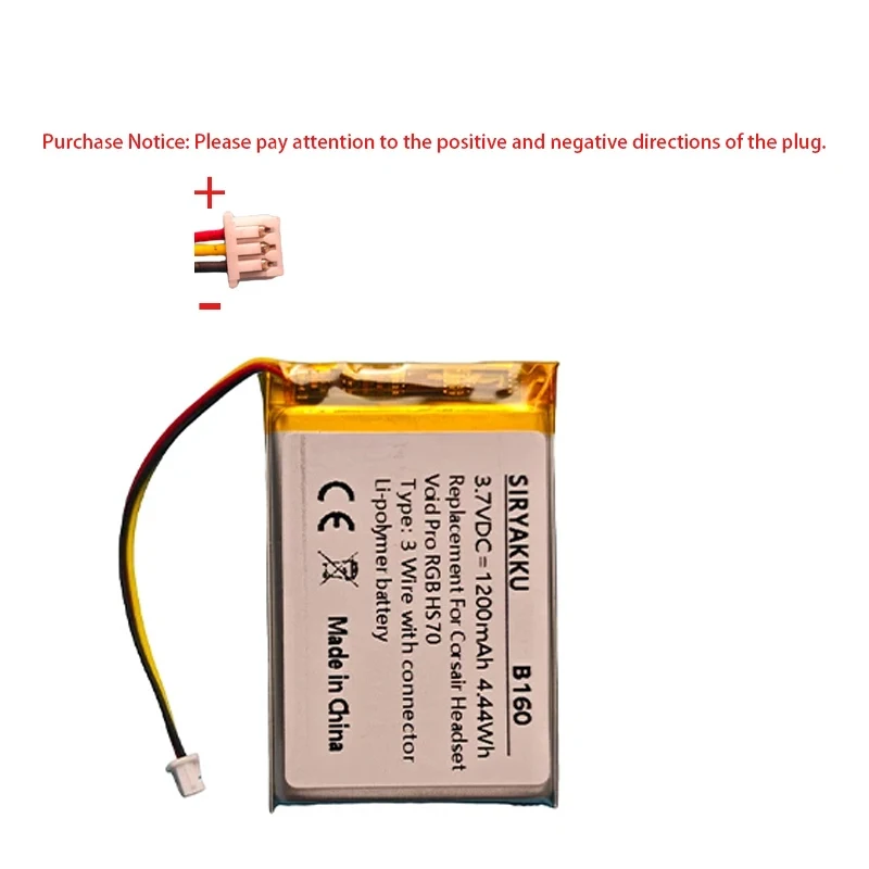 Repair Battery For Corsair HS80 HS70 PRO HS75 XB Void PROVirtuoso RGB Wireless SE Headphone 3.7V 1600mAh