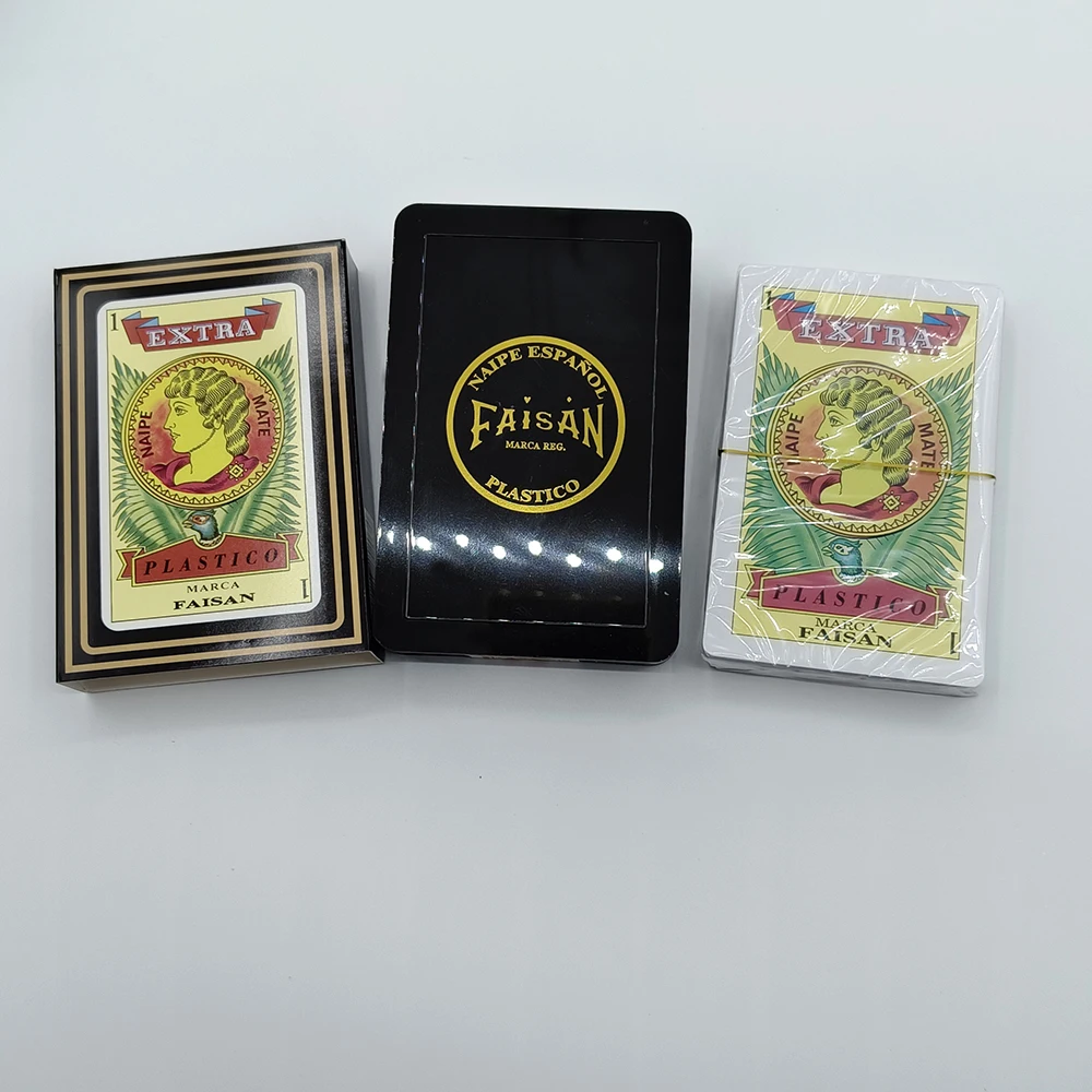بطاقات البوكر البلاستيكية الفائقة المقاومة للماء ، بطاقات اللعب الإسبانية ، لعبة الحفلات العائلية ، السطح ، 62 × 95 ، 40 #3