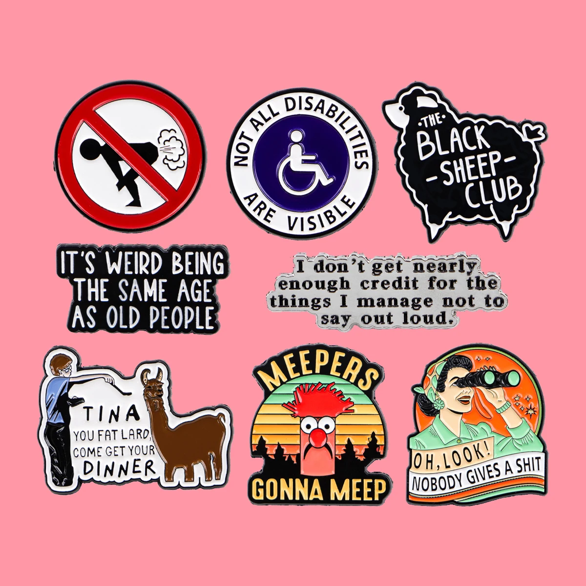 Funny Phrase Quotes Enamel Pins No Farting Sign Brooch Badge on Backpack Lapel Pin Costume Accessories Fashion Jewelry Gifts
