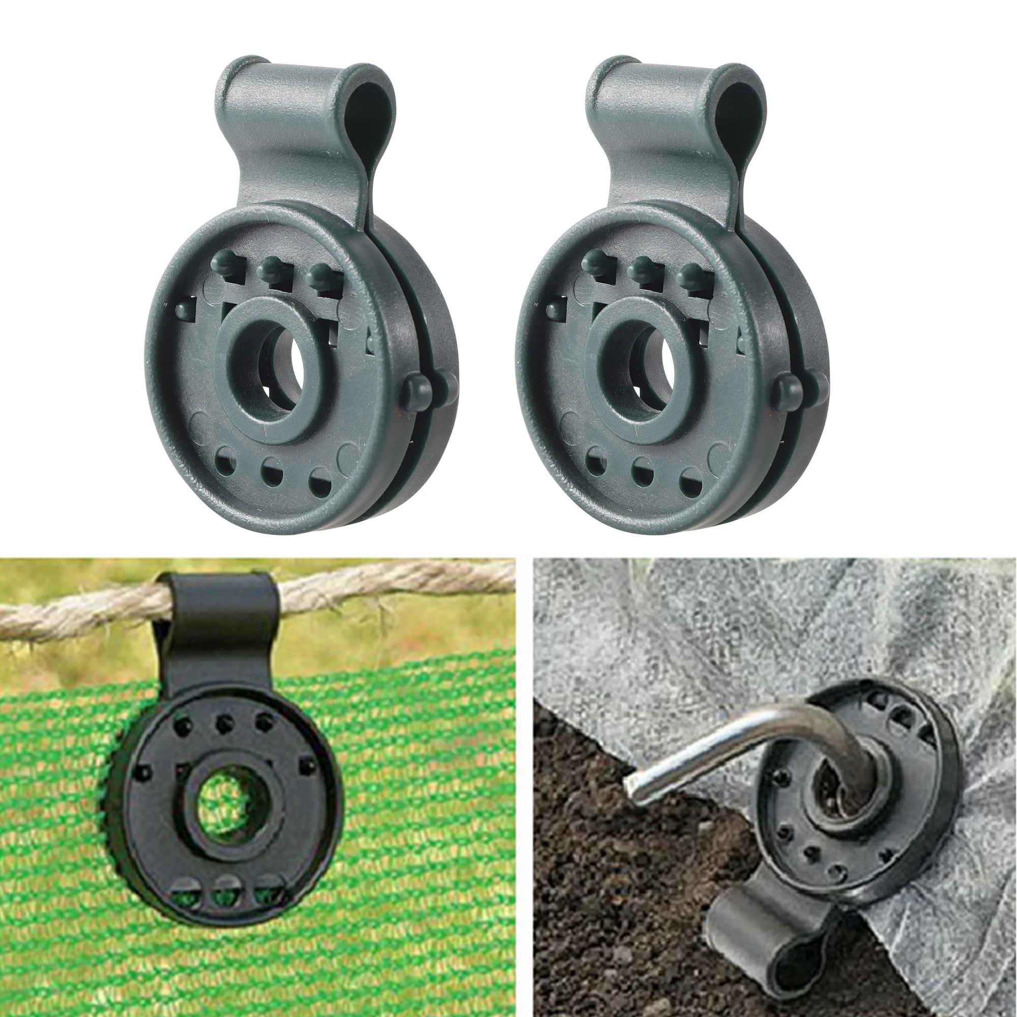 Garden Greenhouse Sunshade Net Fixed Clip Plastic Circular Net Buckle Fence Guard Net Installation Hook Insect Net Fixed Clip