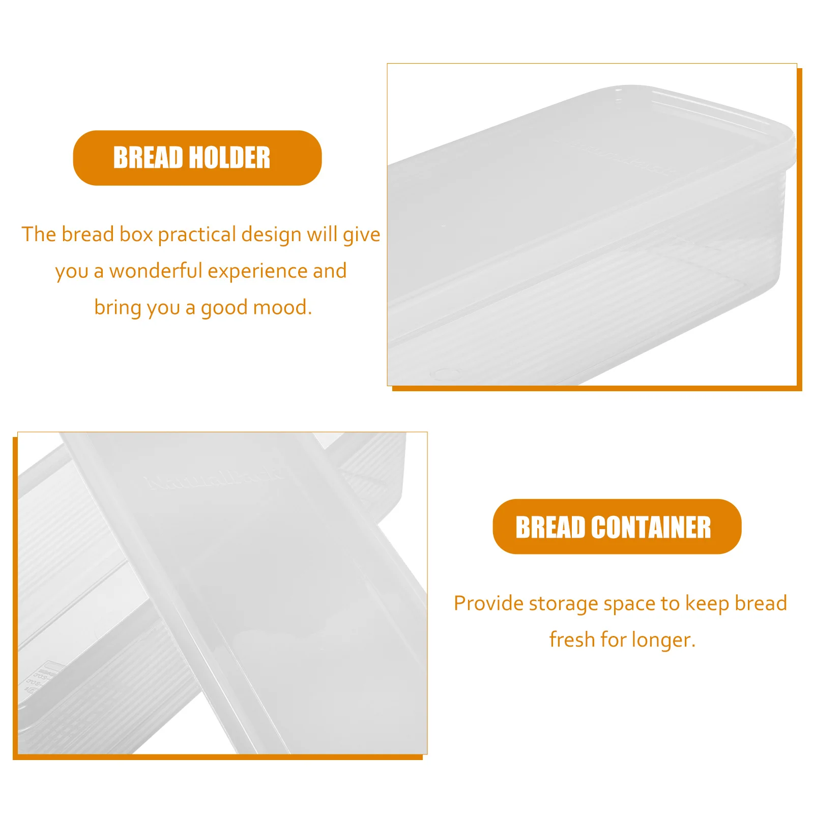 

Storage Box Plastic Container For Kitchen Counter Bread Keeper Loaf Sliced Bread Organizer Freshness Preserver