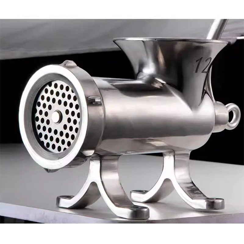 32# Stainless Steel Manual Pully Meat Grinder Mincer Beef Pepper Grinding Machine For Dogs or Animals People Kitchen Use view 4