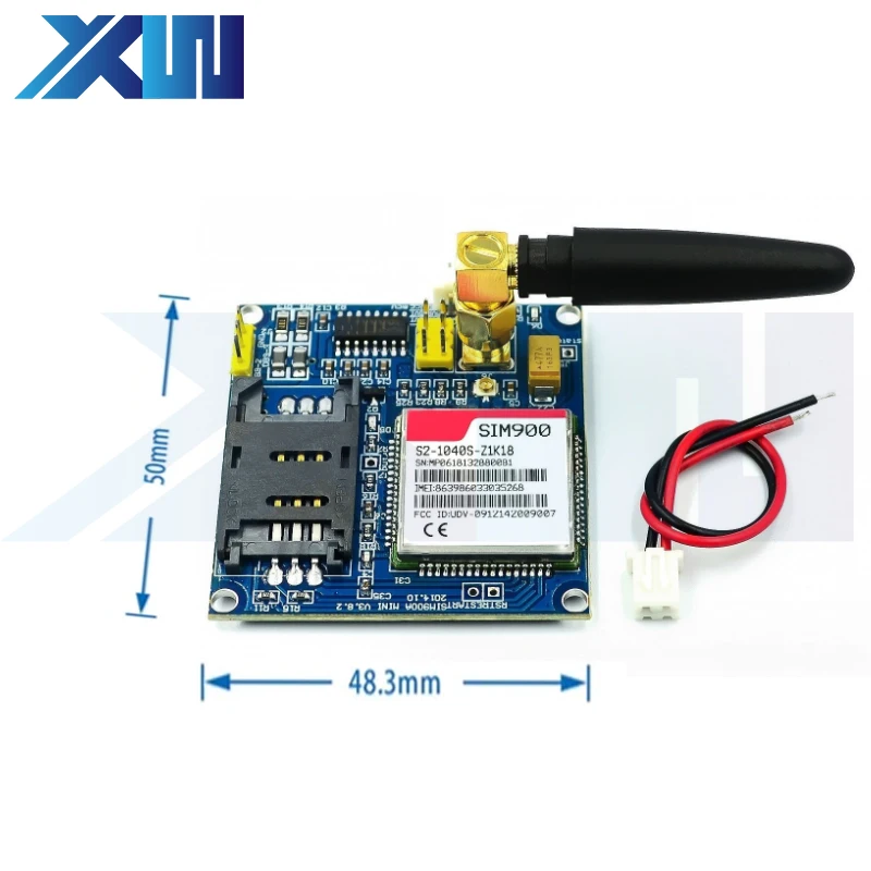 SIM900A SIM900 MINI V4.0 Wireless Data Transmission Module GSM GPRS Board Kit w/Antenna C83