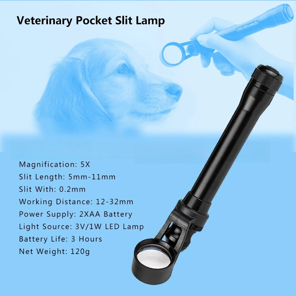 S150 Fundus Examination Veterinary Monocular Handheld Slit Lamp Microscope Detector Pet Pigeon Cat Eye 3