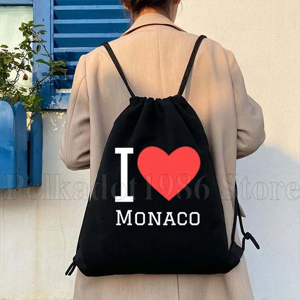 กระเป๋าผ้าแคนวาสแบบมีเชือกผูก ลายธงชาติโมนาโก สำหรับเดินทาง ของขวัญสั่งทำพิเศษ กระเป๋าเป้สะพายหลังสำหรับฟุตบอล กระเป๋าใส่ของสำหรับออกกำลังกาย กระเป๋าสำหรับเดินป่า เล่นกีฬา โยคะ