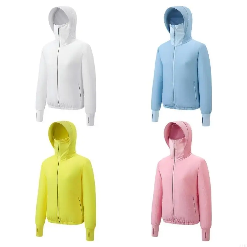 

634C Cooling Men Women,Cool for Hot Weather with Pocket,Adult Workout Apparels Sun Hoodie