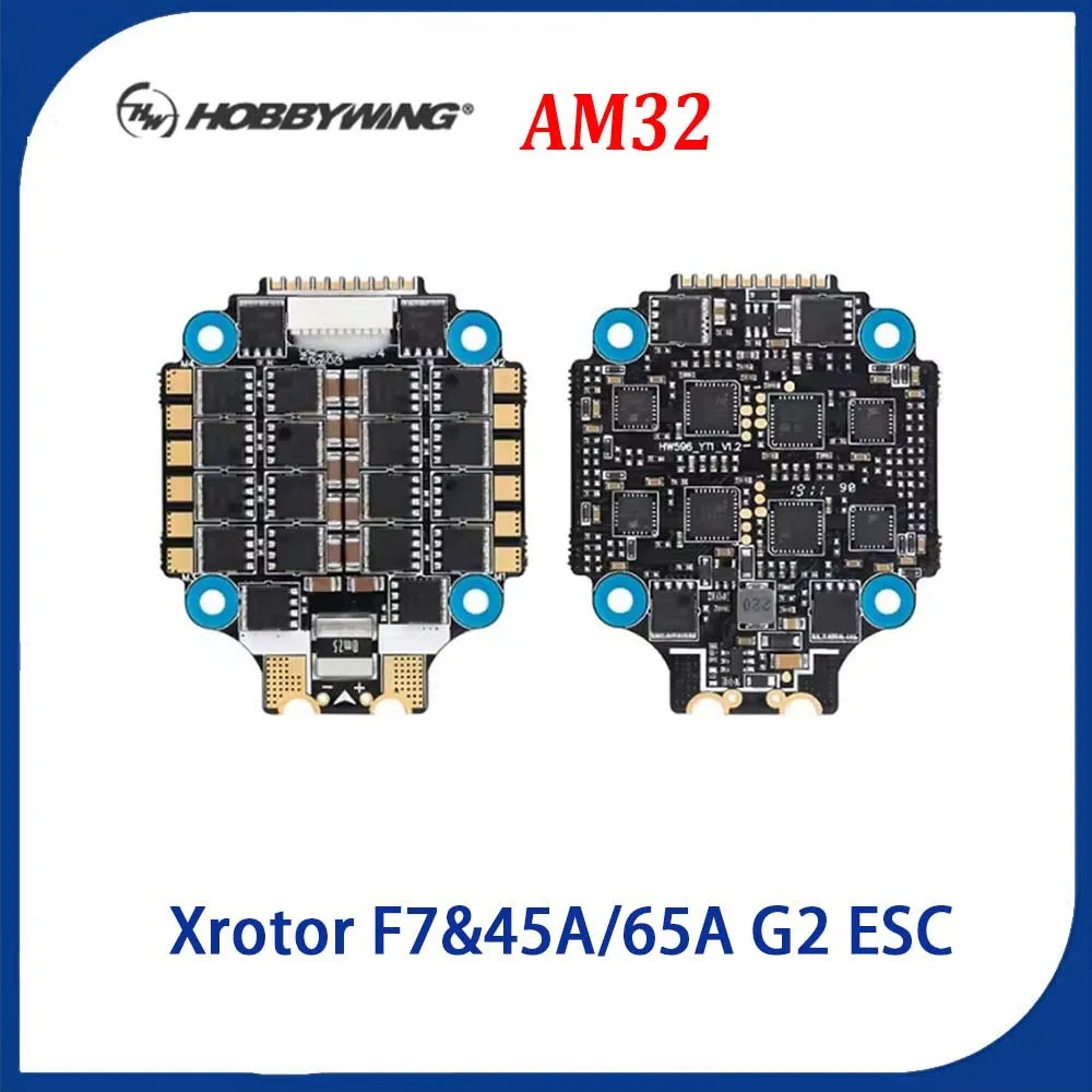 

Комбинированный кабриолетный контроллер полета Hobbywing Xrotor AM32 45A или 65A 4in1 G2 ESC 3-6S F7 для усовершенствованного гоночного дрона RC FPV
