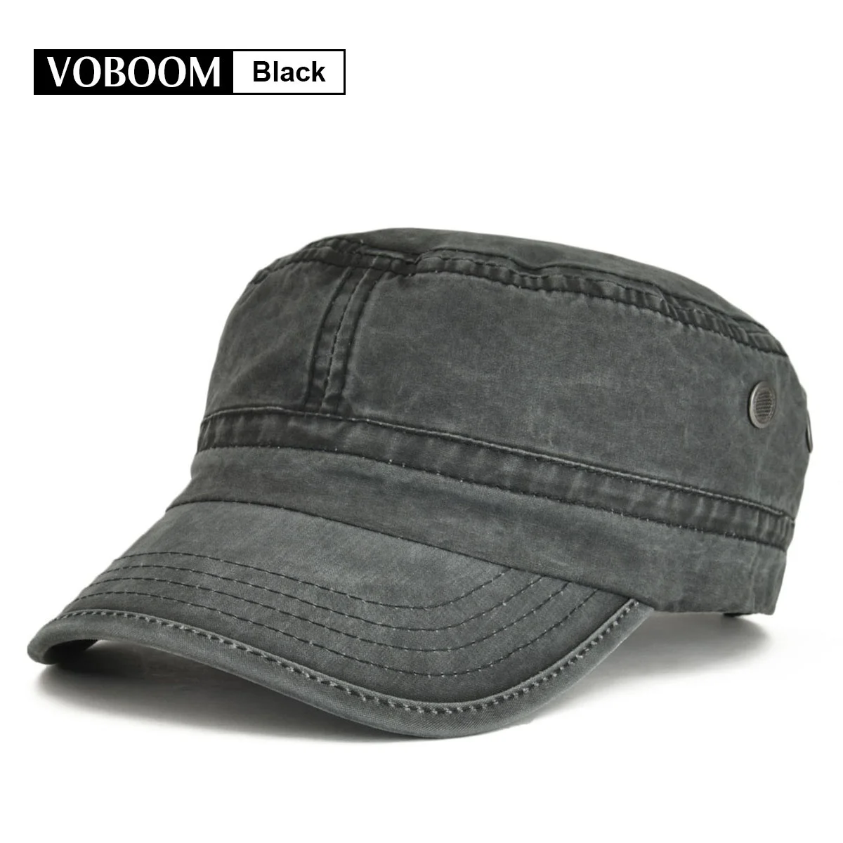 Mens Trucker Baseball Hat Solid Cotton Distressed Flat Caps