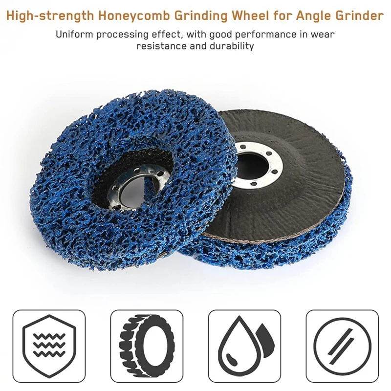 Poly Grinder Discs 6 Pcs 4.5Inch Strip Wheel Discs Cleaning Paint Coating Grinding Disc Rust Remover For Angle Grinder